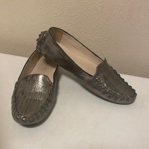 Cole Haan | Evelyn Silver Snakeskin Loafers